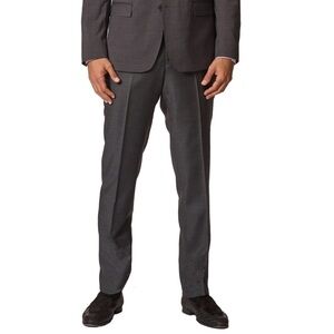 New JB Britches Wool Stretch Suit Pants Charcoal Gray Sz 36S